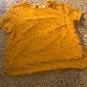 Mustard lace top